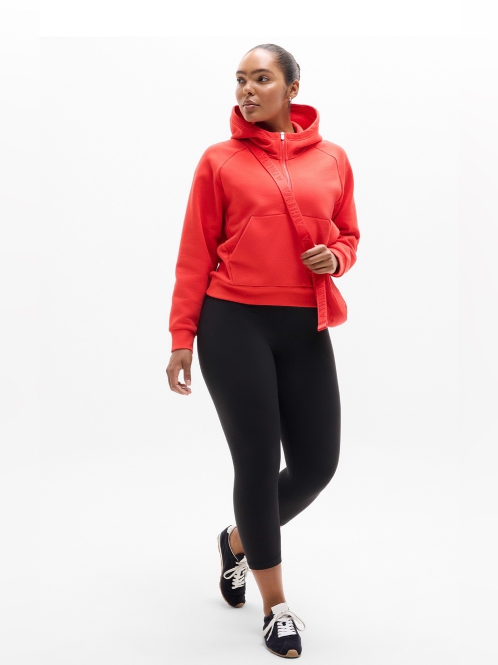 NWT-Athleta Easy Fleece 1/2 Zip Hoodie, Size 3X